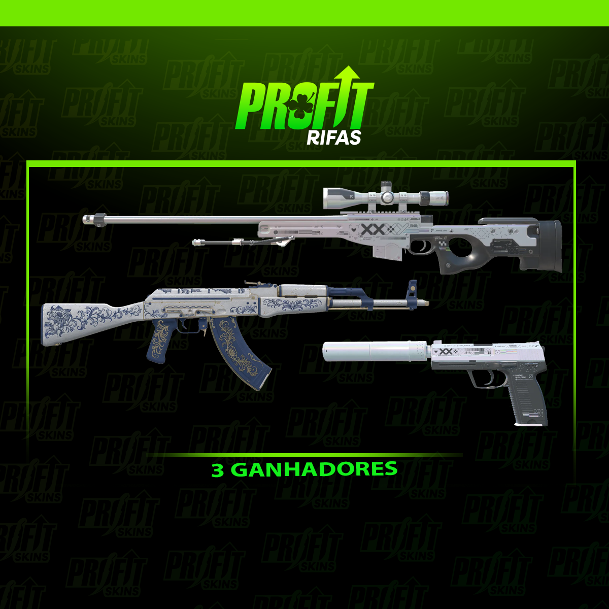 3 GANHADORES - WHITE 